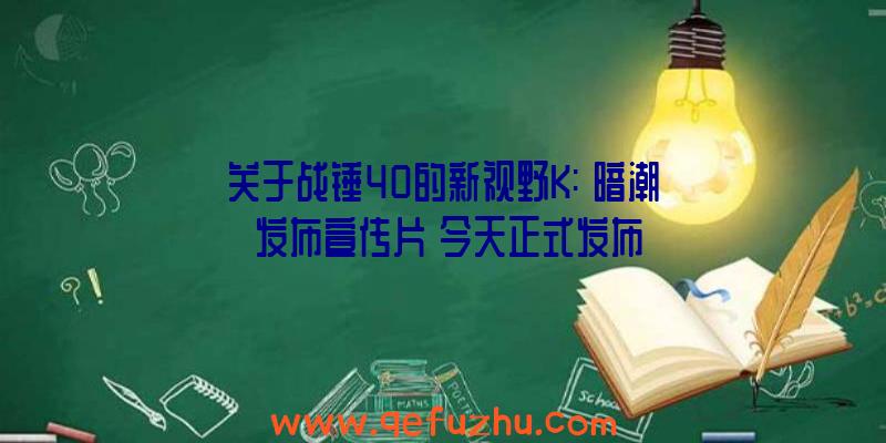 关于战锤40的新视野K:《暗潮》发布宣传片